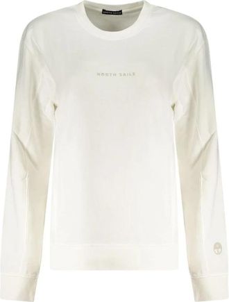 North Sails Sweatshirt met ronde hals van gebreid katoen - Dames - Sweatshirts - Wit - M - Katoen - Hoodies & sweatvesten