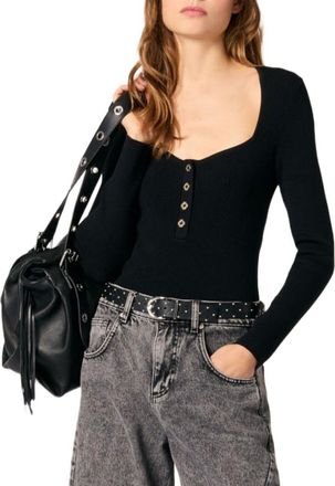 Maje Rib Knit Sweater