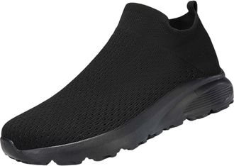 Generic Mens Slip On Walking Trainers Mens Orthopaedic Shoes Breathable Knit Sneakers Lightweight Tennis Trainer Treadmill Running Shoe Outdoor Fashion Sneake