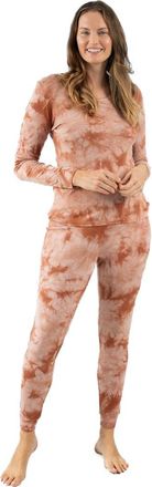 Leveret Womens Cotton Tie Dye Matching Family Pajamas in Tie Dye Peach Mix at Nordstrom, Size X-Small