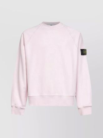 Stone Island ribbed hem raglan sleeve sweatshirt
