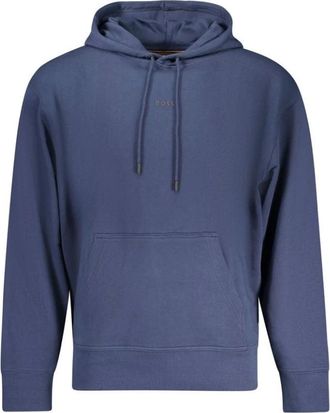 HUGO BOSS Hoodies & sweatvesten, Heren, Blauw, S, Katoen, Hooded sweatshirt met lange mouwen