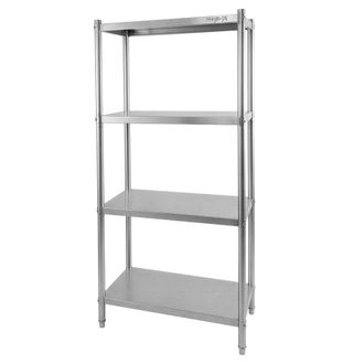 OEM Estante Atornillado De Acero Inoxidable Con 4 Baldas Mega-m X Est&aacute;ndar Ancho-80 Cm Profundidad-40 Cm Alto-180 Cm N