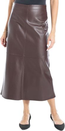 Max Studio Faux Leather A-Line Skirt in Wine at Nordstrom Rack, Size X-Small