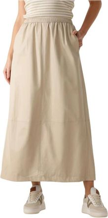 Nukus Sand Maxi Rok Charlotte - Dames - Maxi Rokken - Beige - S - Rokken