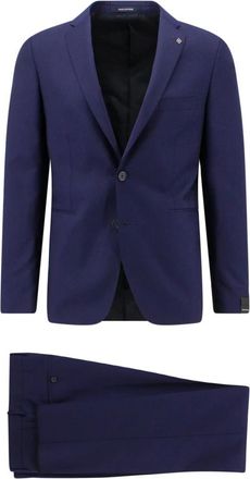 Tagliatore Single Breasted Suit Set - Heren - Business pakken - Blauw - M - Wol - Kostuums