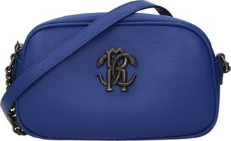Roberto Cavalli Blue Leather Crossbody Womens Bag