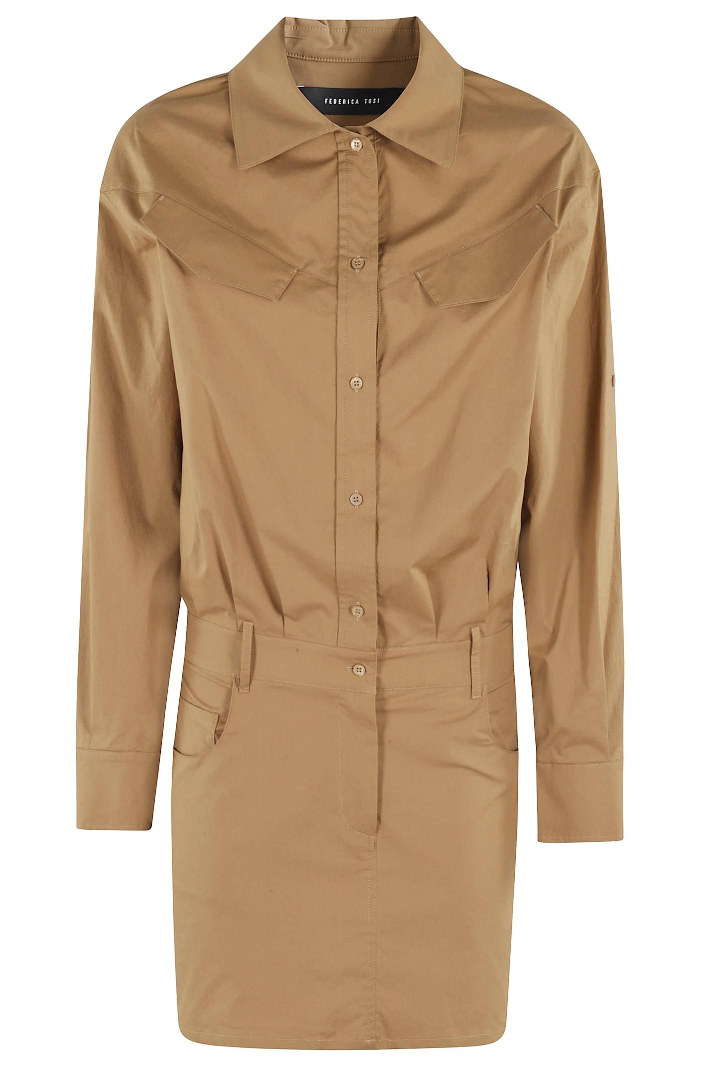 オールインワン・サロペット Federica Tosi Cut-Out Cotton Top With Drawstring Neckline FEDERICA TOSI – SHOP CURVE
