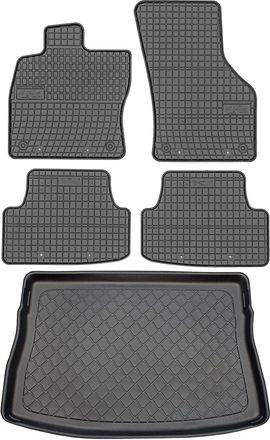 OEM Volkswagen Golf Vii Hatchback De 10/2012 A 12/2019. Juego: Alfombrillas De Goma Para Coche + Alfombrilla Para Maletero