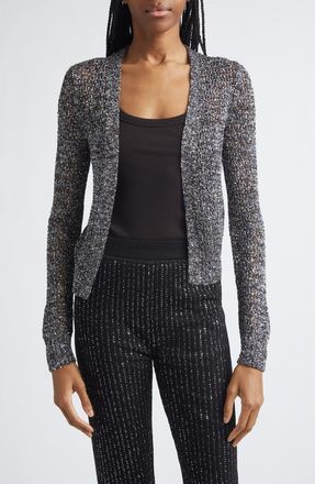 Missoni Sequin Embellished Open Knit Cardigan in S91Sq-Black Base With Blue at Nordstrom, Size 10 Us