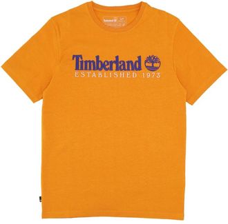 Timberland Vintage Logo T-shirt - Heren - T-shirts - Oranje - M - Katoen - Tops