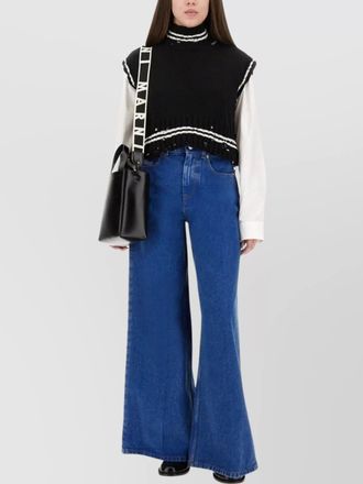 Marni cropped cotton knitted vest