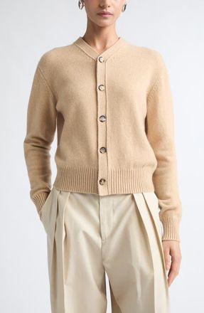 Bottega Veneta Classic Cashmere Blend Cardigan in 2645 Wax at Nordstrom, Size X-Small