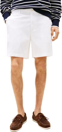 Tommy Hilfiger Mens Casual Cotton Shorts 7 Inch with Stretch, Th Optic White, 38
