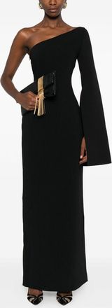 Solace London Womens Alina Midi Dress - Black - Size EU 36 (Womens)