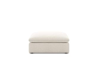 Castlery Customized Cream Performance Twill Large Ottoman | Dawson by Castlery, Beige, Furniture Ottoman