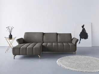 Inosign Ecksofa »Fresh L-Form« Federkern, wahlweise Kopfteilverstellung und motorischer Vorziehsitz