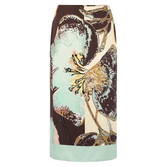 Marc Cain Rok van kuitlengte met print - Dames - Rokken - Veelkleurig - Maat: XL Viscose
