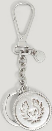 Belstaff Harding Metal Keyring Unisexs Metal Antique Silver Size One Size