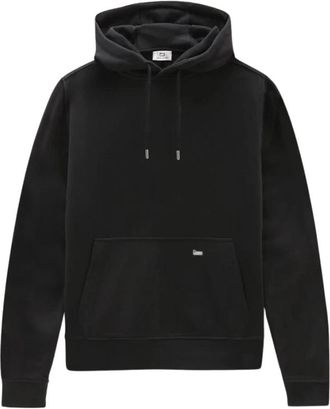 Woolrich Klassieke Zwarte Hoodie - Heren - Hoodies - Zwart - S - Hoodies & sweatvesten