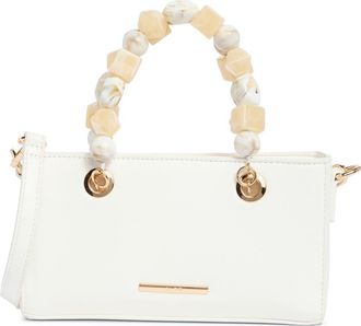 Aldo Genfoot Beaded Handle Crossbody Bag in White at Nordstrom Rack