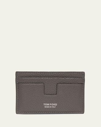 Tom Ford Mens T Line Soft Grain Leather Card Holder