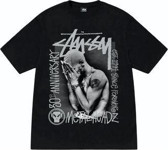 St&uuml;ssy Metalheadz 30 Tee - Heren - T-shirts - Zwart - M - Katoen - Tops