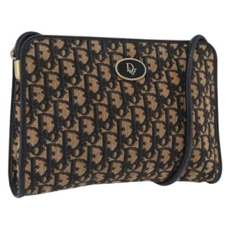 Dior Pre-owned Cross Body Bags, female, Multicolor, Size: ONE SIZE Pre-owned Vintage Trotter Canvas Shoulder Bag