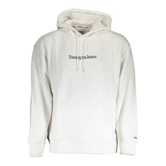 Tommy Hilfiger White Hoodie with Zipper and Logo