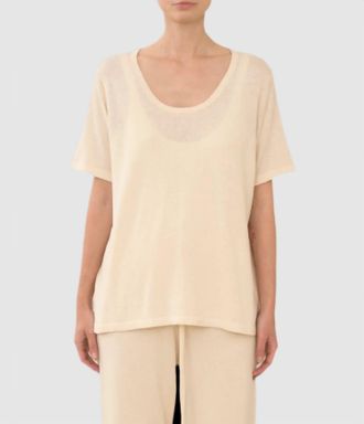 Lauren Manoogian Scoopneck Tee In Ivory