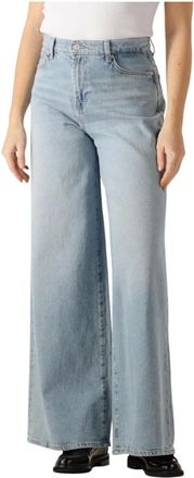 7 For All Mankind Jeans, Dames, Blauw, W28, Katoen, Marie Wide Leg Jeans