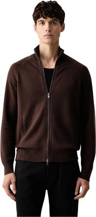 HUGO BOSS H-Fabiano Cardigan - Heren - Vesten - Bruin - XL - Katoen - Truien & Vesten