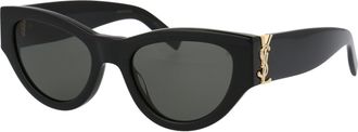 Saint Laurent Womens Sunglasses Slm94 Black-Grey Acetate Black-Black-Grey Black/black/grey