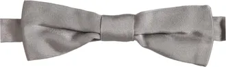 Dolce & Gabbana Silk Satin Bow Tie - Gray