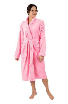 Leveret Womens Fleece Robe in Light Pink at Nordstrom, Size X-Large