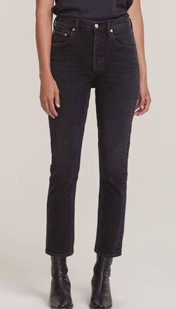 A Gold E Riley High Rise Straight Crop Jeans In Panorami