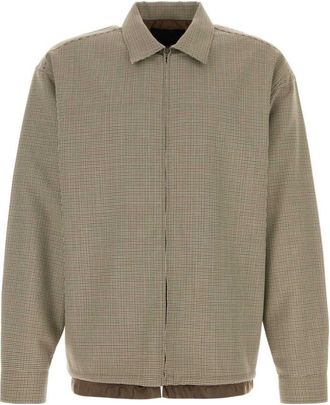 Prada Beige Houndstooth Shirt Jacket