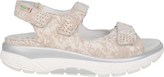 Mephisto Sandaal met brede pasvorm - Beige - Dames - Sandalen - Beige - 42 EU - Leer - Schoenen