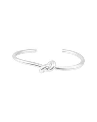 Adornia Adornia Silver Plated Knot Cuff Bracelet