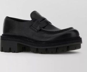 Prada leather loafers