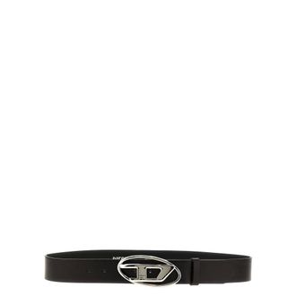 Diesel Accessoires, Dames, Zwart, 80 CM, Leer, B-1Dr Leren Riem