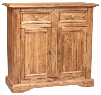 Biscottini International Alcena Country De Madera Maciza De Tilo Acabado Con Efecto Natural 110x45x103 Cm
