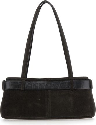 Osoi Womens Brown Shoulder Bag With Belt And Pendant Cow