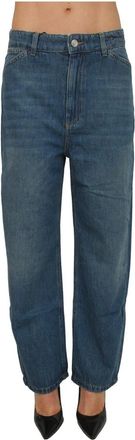 Marella Mlsmom 1 Mom Fit High-waist Jeans - Dames - Loose Fit Jeans - Blauw - XS - Katoen - Jeans