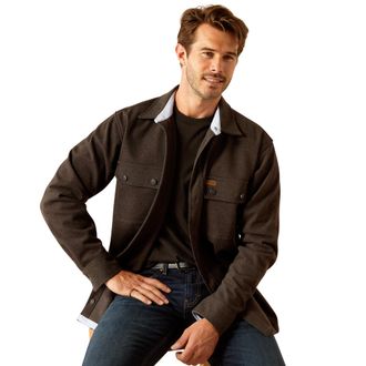 Ariat Mens Branford Shirt Long Sleeve in Charcoal, Size Small, by Ariat