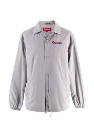 SUPREME Grey Gonz Logo Coaches Jacket Size M