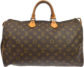 Louis Vuitton Speedy Monogram Brown Canvas Handbag (Pre-Owned)