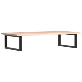 Berkfield Home Basin Shelf Wall Mounted Steel & Solid Wood Oak in Natural