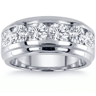 Pompeii3 4Ct Mens Diamond Ring in 10k Gold Lab Grown
