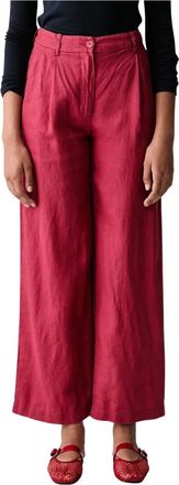 Benetton Pantalones anchos - Trousers - Mujer - Rojo - XL